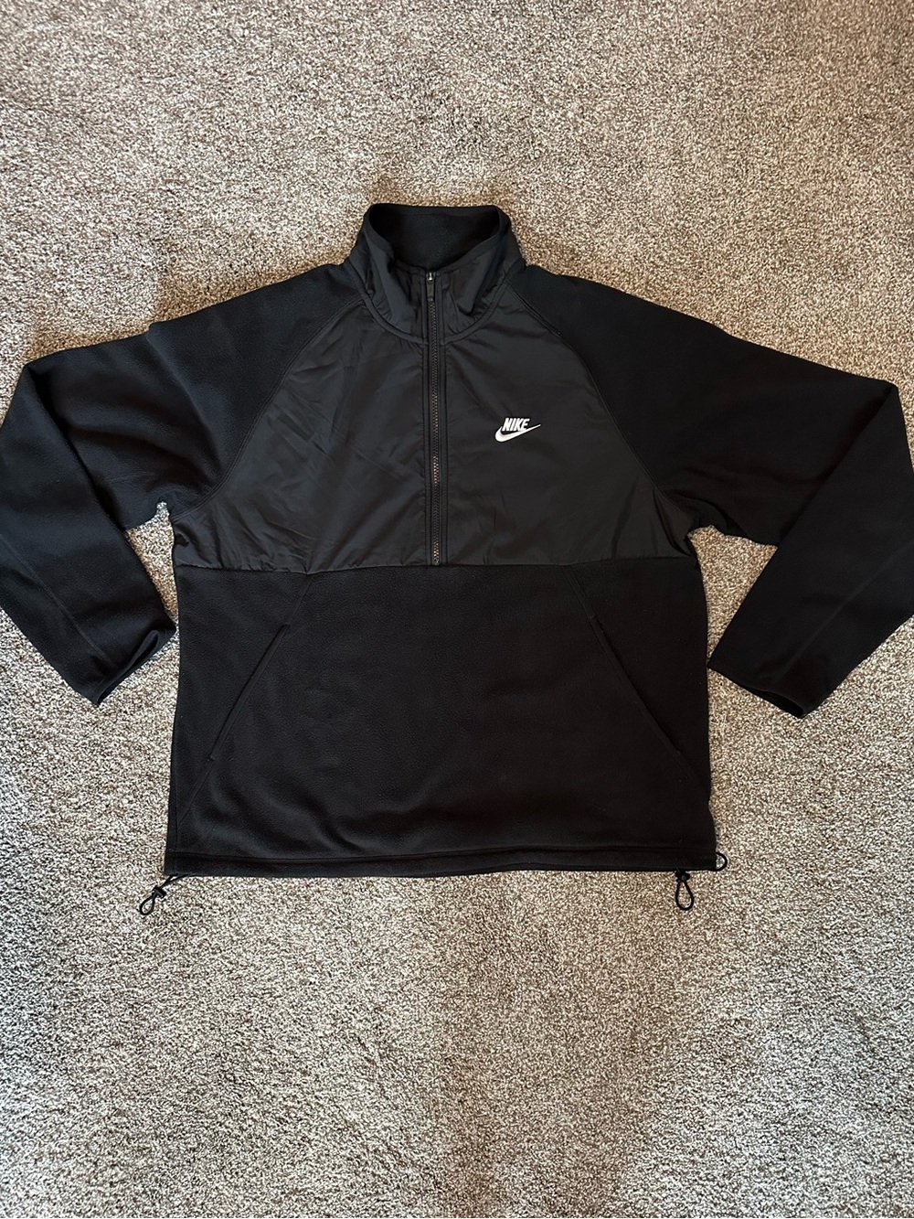 Nike Black Half-Zip Pullover Fleece Men’s Size L